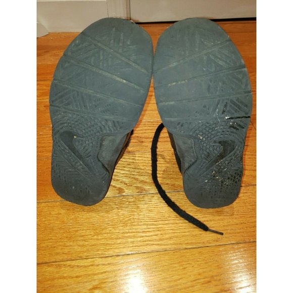 Nike black leather Trainer sneakers big boys size 2.5 - Picture 4 of 5